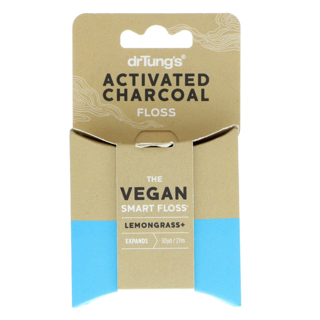 Activated Charcoal Vegan Dental Floss (drTung's, 27m)
