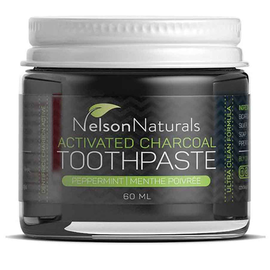 NELSON NATURALS Zero Waste Activated Charcoal Whitening Toothpaste 60ml - Goods that Give