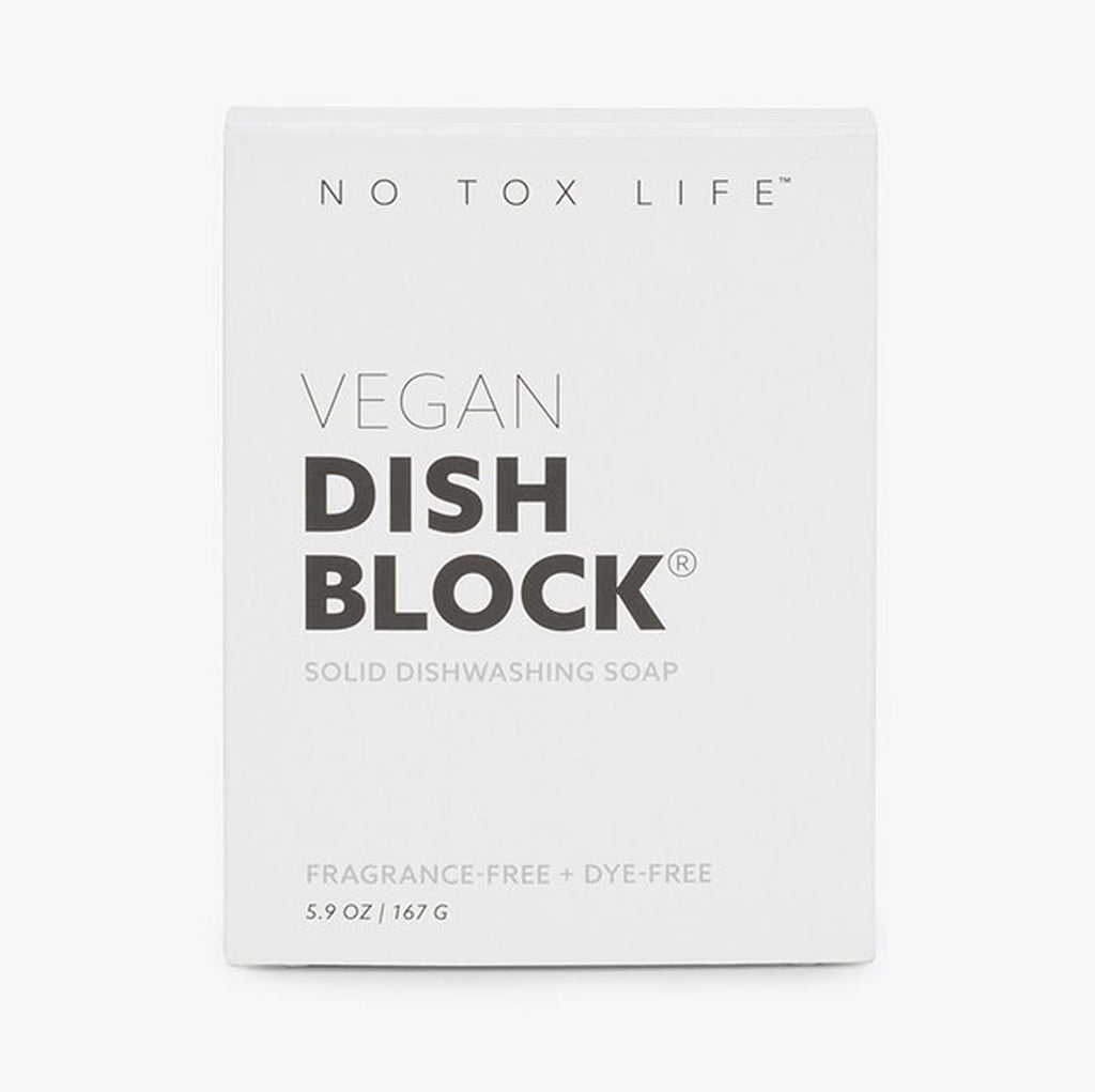 No Tox Life Dish Block® Zero Waste Dish Washing Bar - Free of Dyes and Fragrance