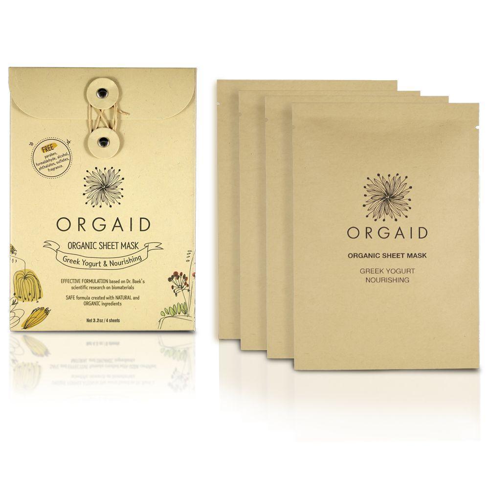 ORGAID Organic Sheet Mask Greek Yogurt & Nourishing 4x24ml - Goods that Give