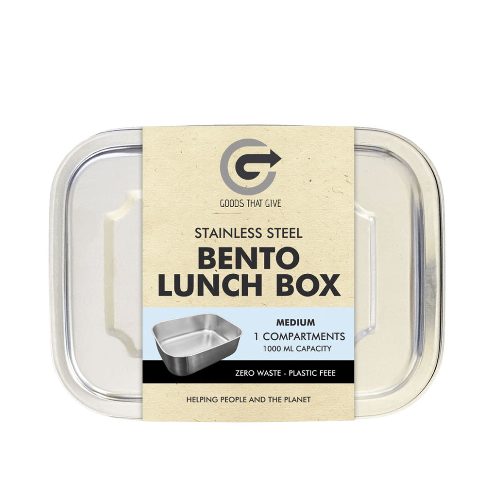 Goods that Give Stainless Steel Lunchbox - MEDIUM no compartments (1000ml)